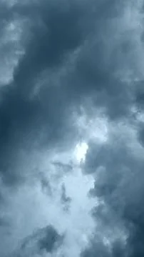 Dark Storm Clouds Cover the Sky Before Rain Falls Stock Photos