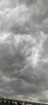 Dark storm clouds with dramatic sky and atmosphere Foto stock
