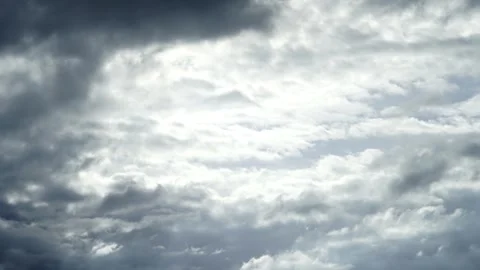 Dark Storm Clouds Drifting Across The Sky Before A Heavy Rain Shower Stock Footage 342023621