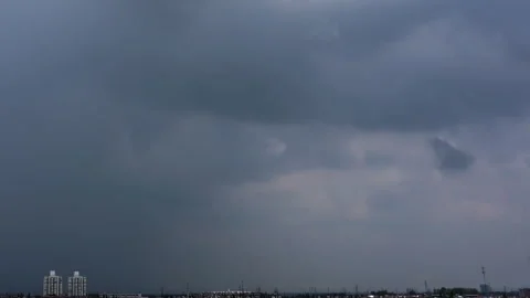Dark Storm Clouds Before Heavy Rain 4K Timelapse Stock Footage 320813821