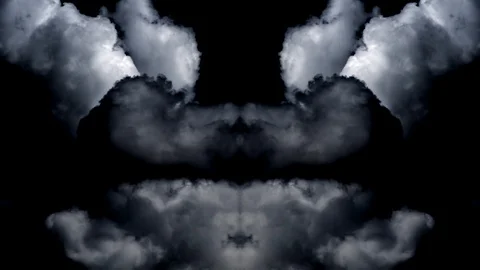 Dark Storm Clouds Mirroring Vj Loops Stock Footage 85994610
