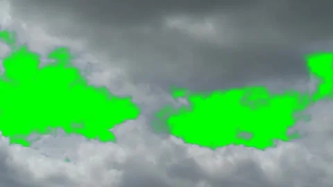 Dark Storm Clouds Motion Overlay With Green Screen Stock Footage 340676115