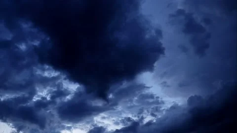 Dark storm clouds moving across the sky. 4k Stock Footage 155321518