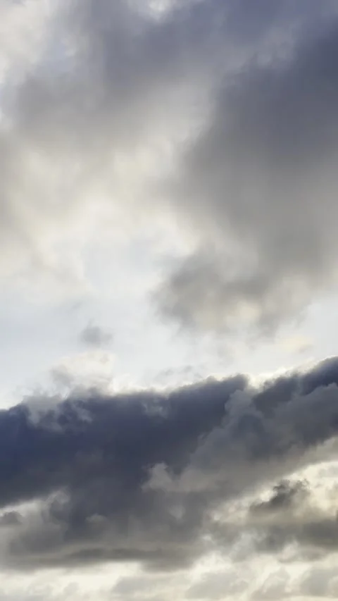 Dark Storm Clouds Moving Across Dramatic Sky Nature Weather Background Stock Footage 334063083