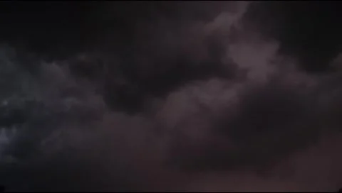 Dark Storm Clouds Moving Fast In Night Sky Before Thunderstorm Time Lapse Stock Footage 345317119