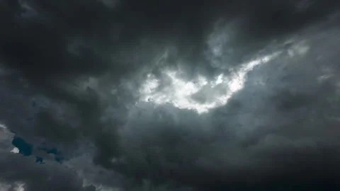 Dark Storm. Clouds moving. Weather change 4K Timelapse Video Stock Footage 282798821
