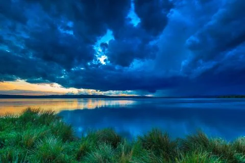 Dark storm clouds Stock Photos