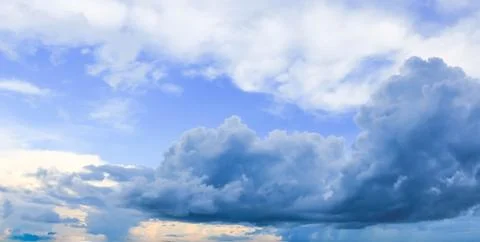 Dark Storm Clouds Before Rain. Stock Photos