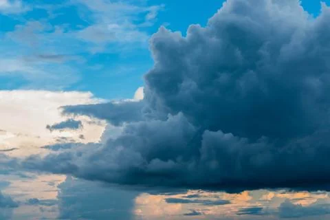 Dark Storm Clouds Before Rain. 스톡 사진