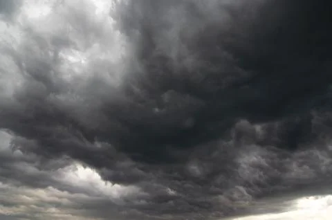 Dark storm clouds - the rain Stock Photos