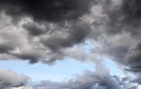 Dark storm clouds before rain Stock Photos