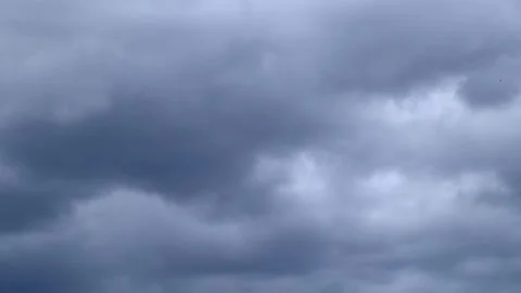 Dark storm clouds rolling across overcast sky before storm, timelapse 스톡 동영상 338409651
