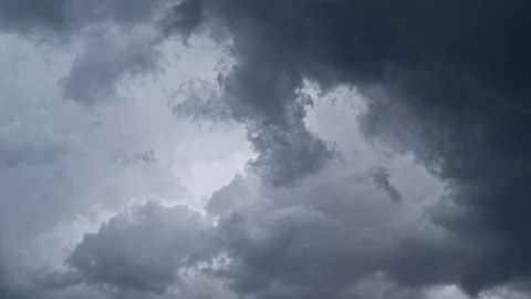 Dark storm clouds in the sky Stock Footage 92327349