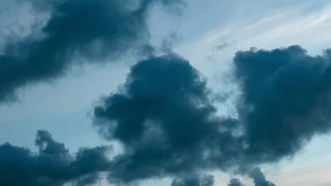 Dark storm clouds in sky time lapse moving away from camera 스톡 동영상 105925909