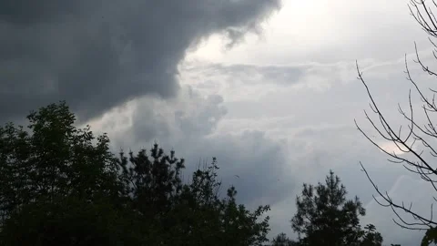 Dark Storm Clouds Slowly Moving in Backg... | Stock Video | Pond5