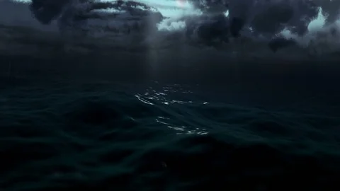 Dark Storm Sea 3 Stock Footage 92870092