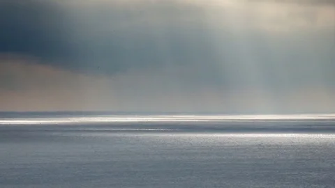 Dark stormy clouds and sea. Stock Footage 71754840