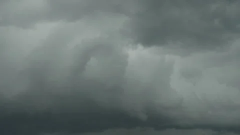 Dark stormy clouds background of natural weather effects Stock Footage 252968184