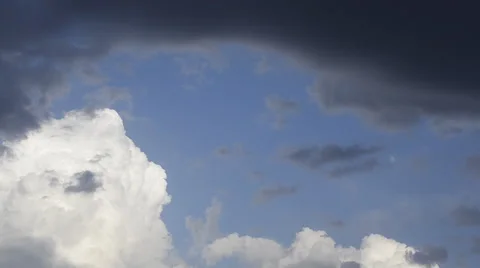 Dark stormy clouds cover the sky Stock Footage 58610172