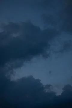 Dark Stormy Clouds at Dusk Stock Photos