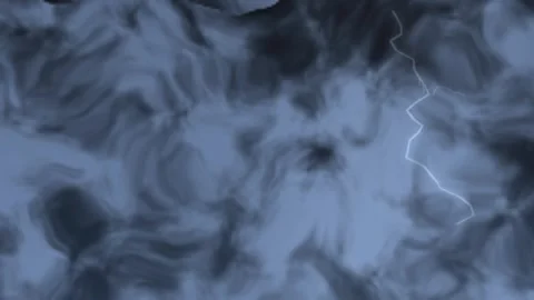 Dark Stormy Clouds with Lightning Strikes Moody Weather Animation Video stock 347963904