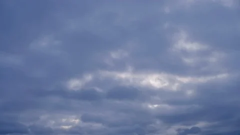 Dark stormy clouds moving fast. Timelapse 4k video Stock Footage 100742798