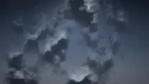 Dark Stormy Clouds Moving Night Sky Background Animation 스톡 동영상 347964807