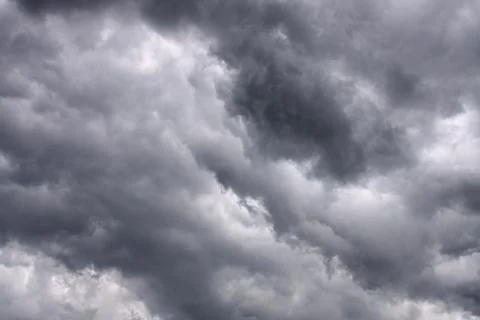 Dark stormy clouds Stock Photos