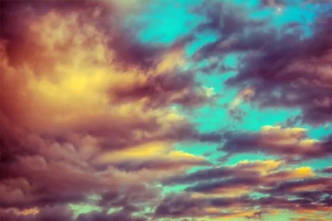 Dark stormy clouds Stock Photos