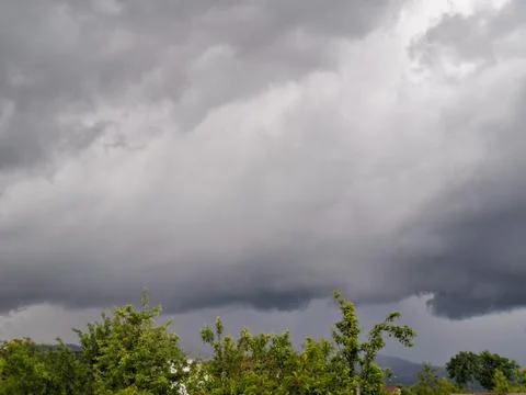 Dark stormy clouds in Romania Photos