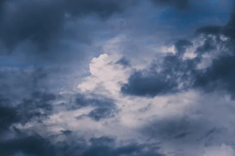 Dark stormy clouds in sky Stock Photos