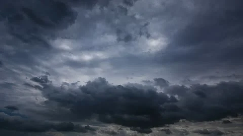 Dark Stormy Clouds. Time-lapse motion background 1080p Stock Footage 21991581