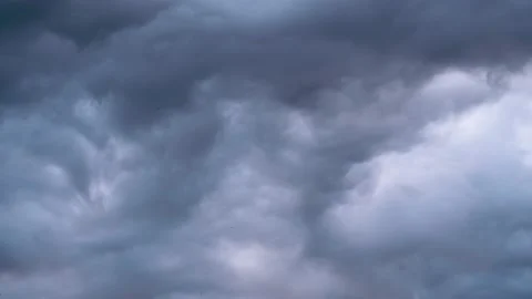 Dark Stormy Clouds Waves Time-Lapse Stock Footage 136723830