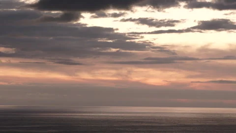 Dark Stormy Cloudscape Over Large Body Of Water Stock Footage 241428996