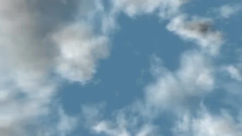 Dark stormy cloudy sky 3D animation. PNG RGBA. Stock Footage 143905688