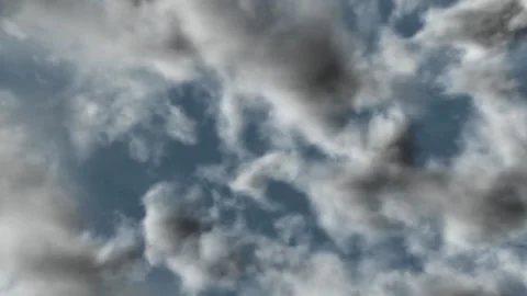 Dark stormy cloudy sky realistic 3D animation Stock-Footage 144376299