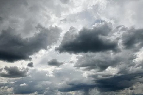 Dark stormy sky with clouds for background Stock Photos