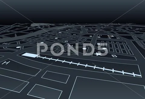 Dark street map Stock Illustrationen