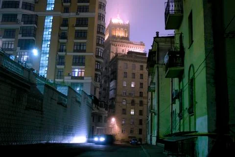 Dark street Stock Photos
