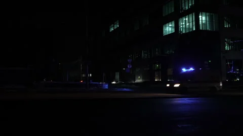 Dark streets of Kyiv during power outages in severe frosts Stock Footage 327123833