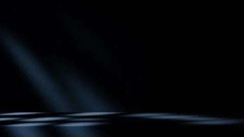 Dark studio background with moving spotlight on stage podium. Modern abstract li Stock Footage 307909188