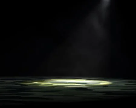 Dark Studio Room Background with Spotlight and Light Smoke or Fog. Empty Spac Stock Photos
