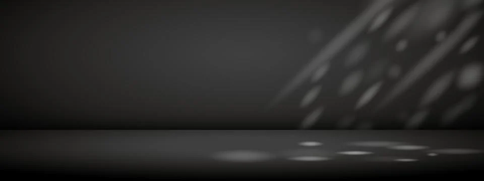 Dark studio room with sun rays. Limbo light background. Abstract 3d bg with.. 스톡 일러스트