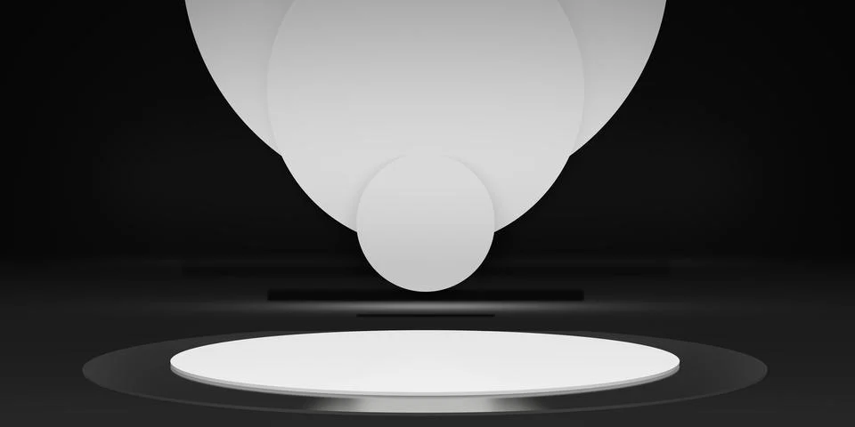 Dark studio scene podium stage style zen minimalist scene concept 3d illust.. Illustrazione stock