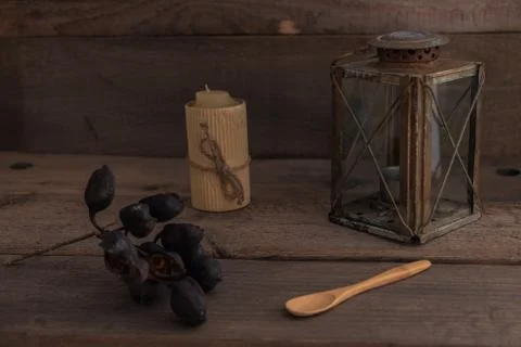 Dark style bodegon Stock Photos