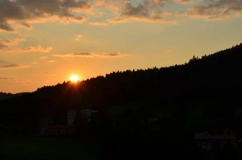 Dark sunset Stock Photos