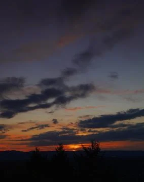 Dark sunset Stock Photos