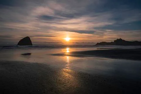 Dark sunset Stock Photos