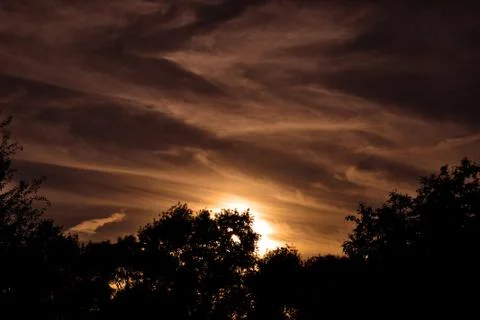 Dark sunset Stock Photos