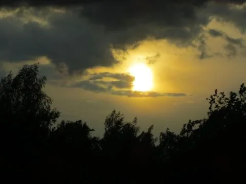 Dark sunset Stock Photos